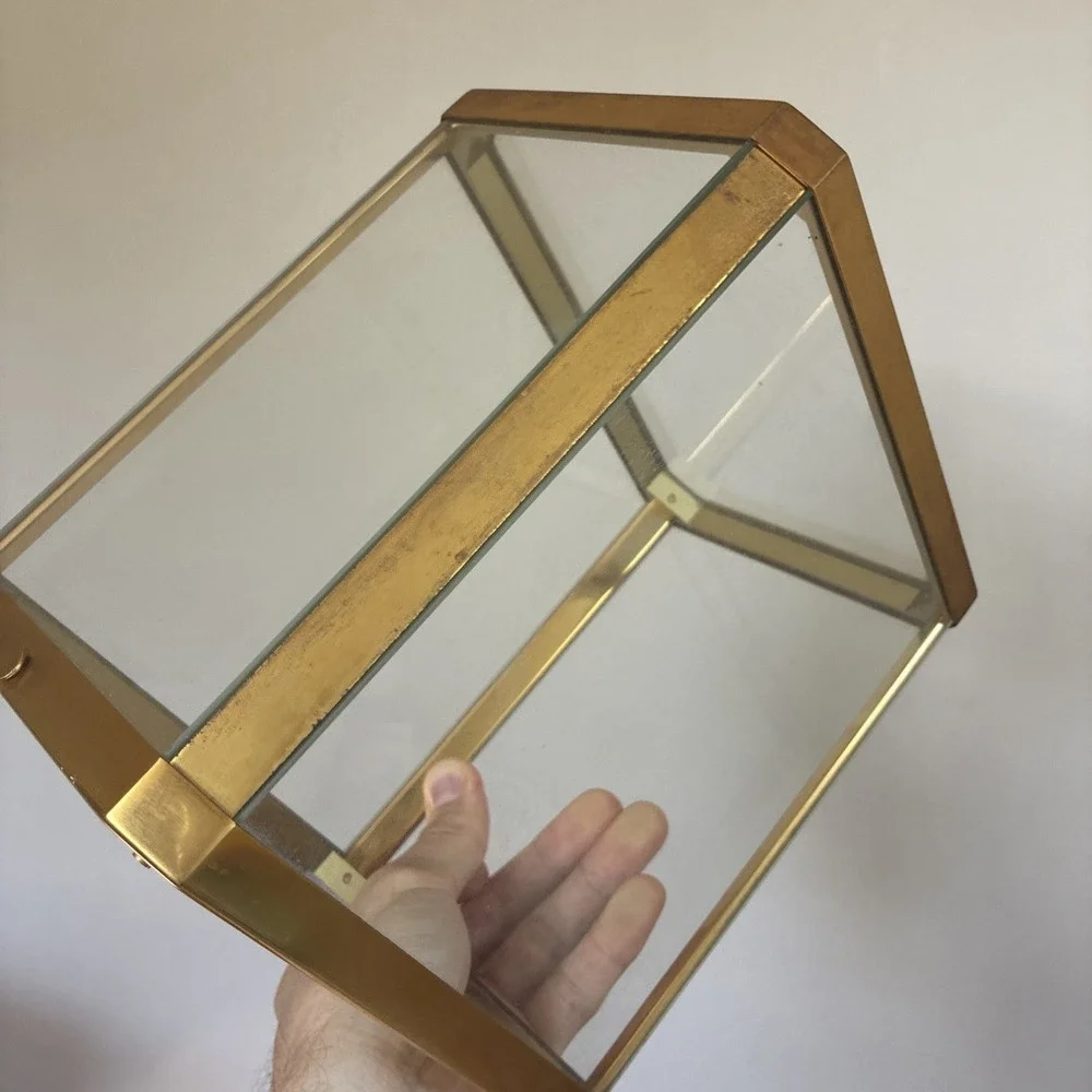 Atmos Clock Case Frame UPPER ONLY - For Model 528-6 For Parts! As Is ! (w/glass)